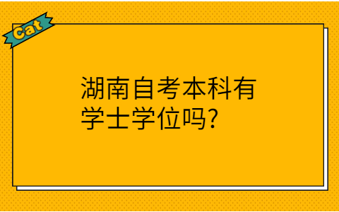 湖南自考本科有学士学位吗