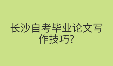 长沙自考毕业论文